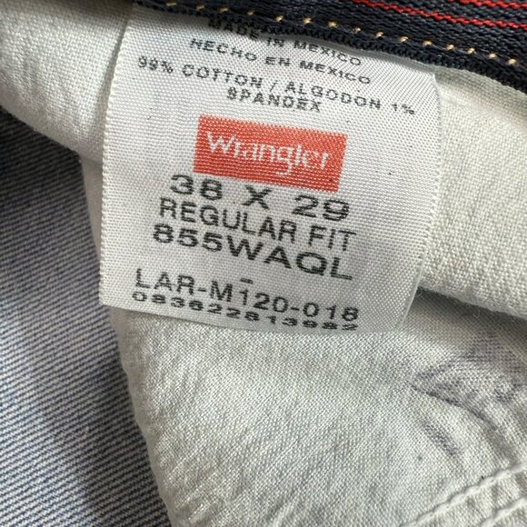 Wrangler Originals Men's Size 38x29 Medium Wash Jeans Relaxed Fit - Picture 6 of 10
